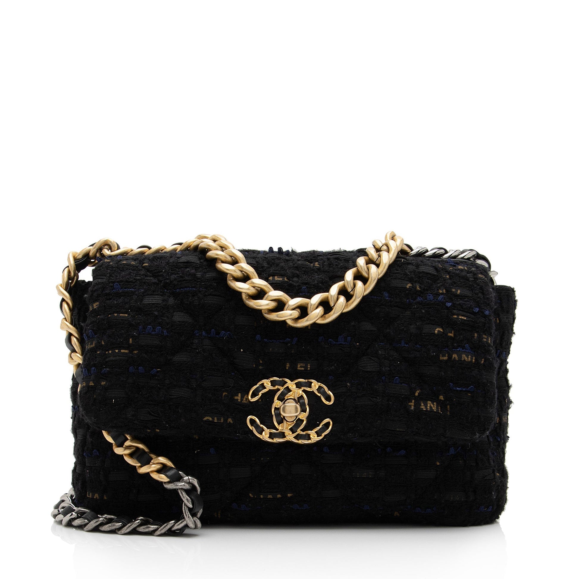 Chanel Tweed Ribbon 19 Flap SHF-xjNEFu Shoulder Bag