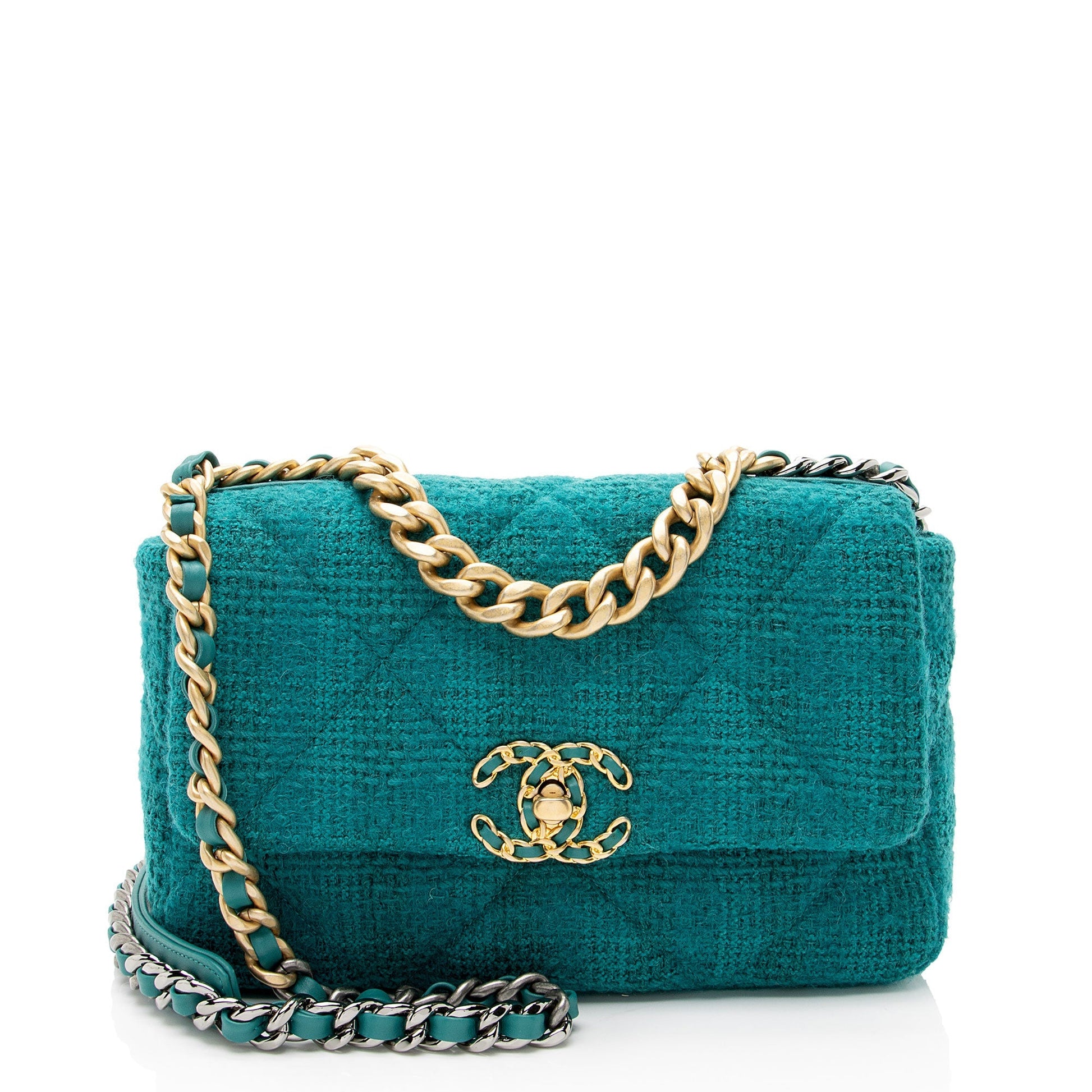 Chanel Tweed Ribbon 19 Flap Shoulder Bag