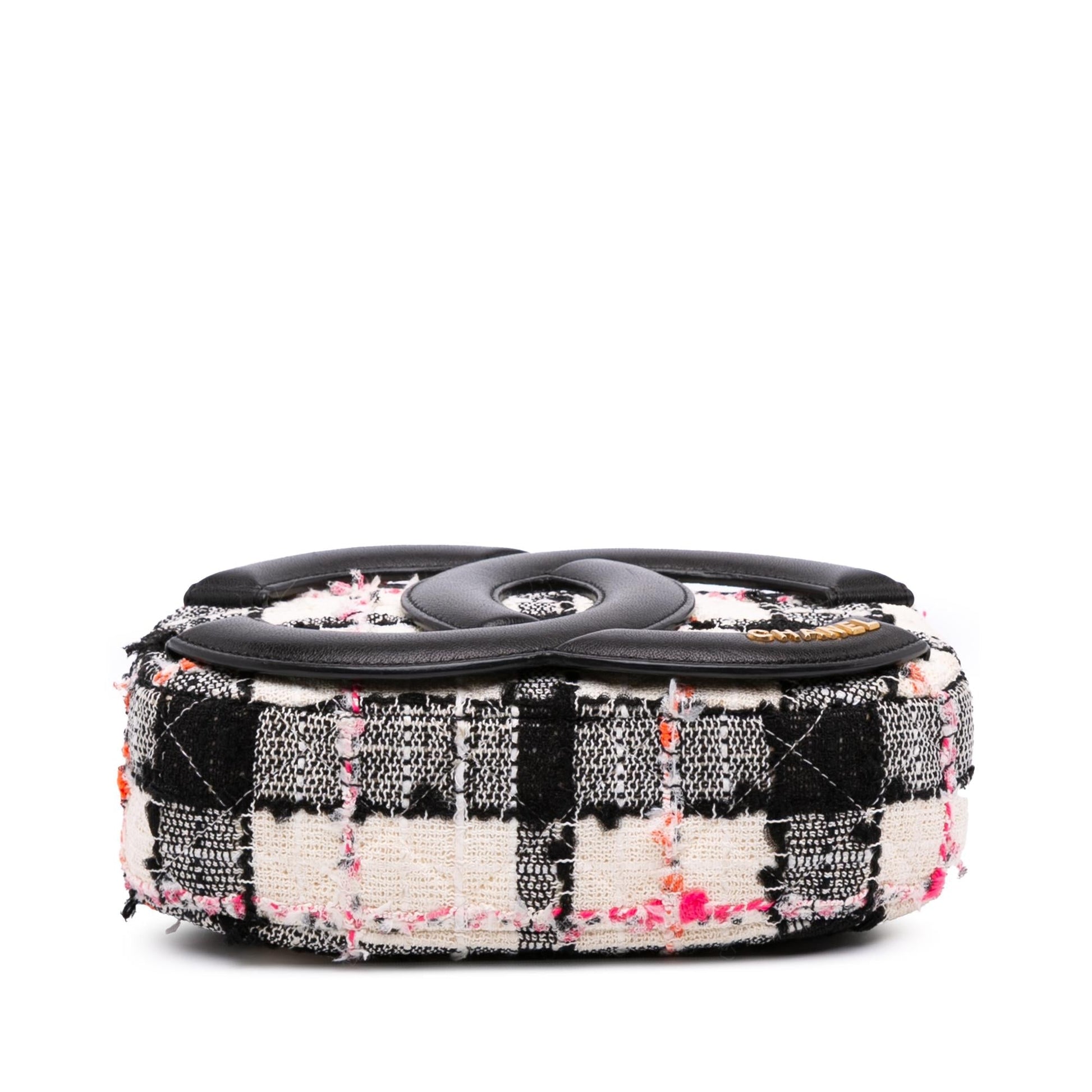 Chanel Tweed Lambskin Coco Midnight Camera Crossbody Bag