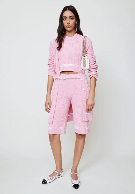 Chanel Long Line Belted Knit Cardigan Bag