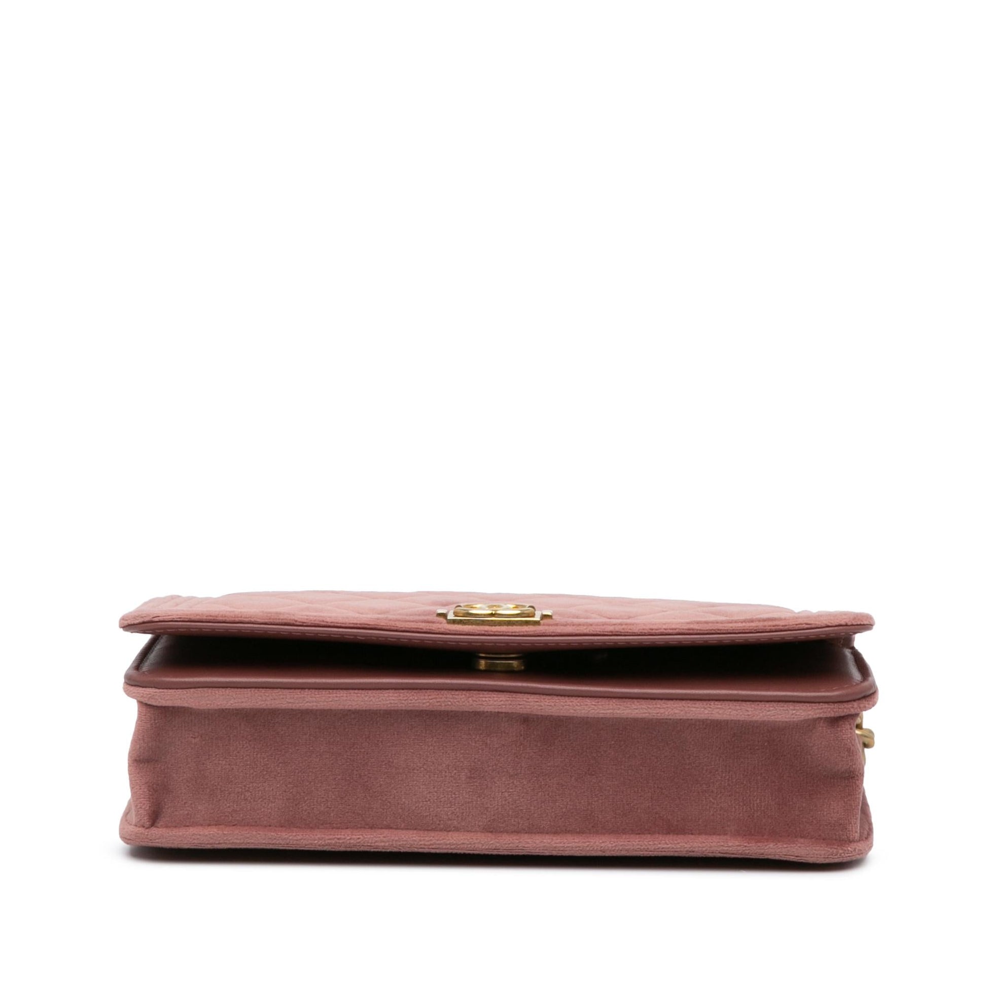 Chanel Velvet Boy On Wallet Case