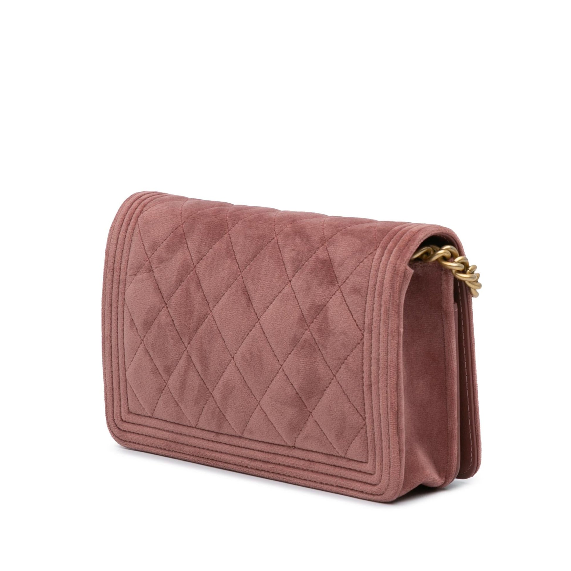Chanel Velvet Boy On Wallet Case