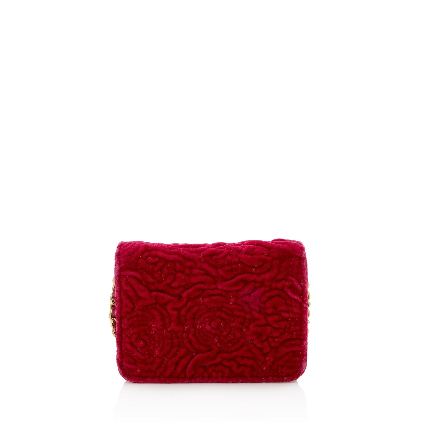 Chanel Velvet Camellia Flap Coin Purse on Wallet Case