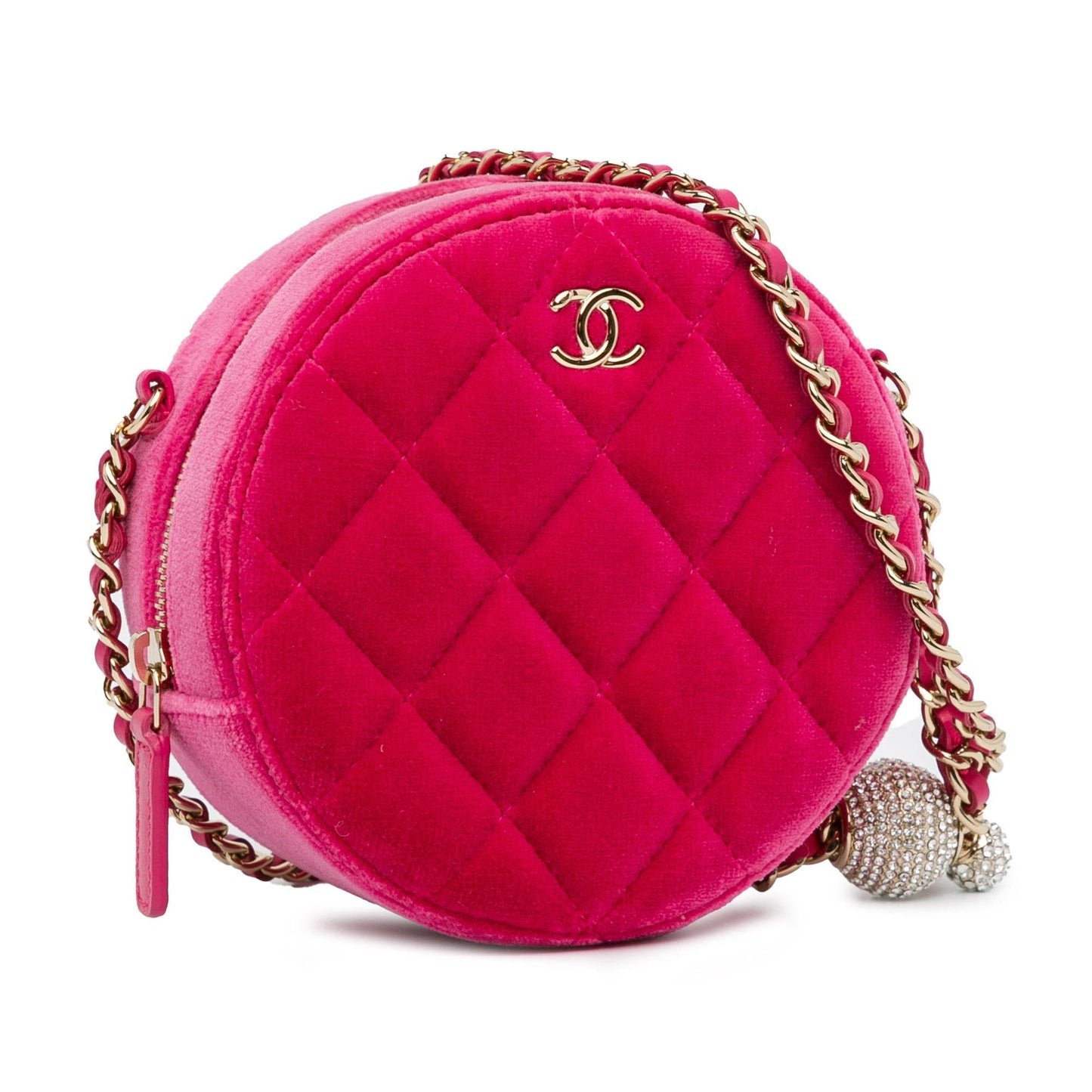 Chanel Velvet Pearl Crush Round SHG-c4Cqfk Clutch Bag