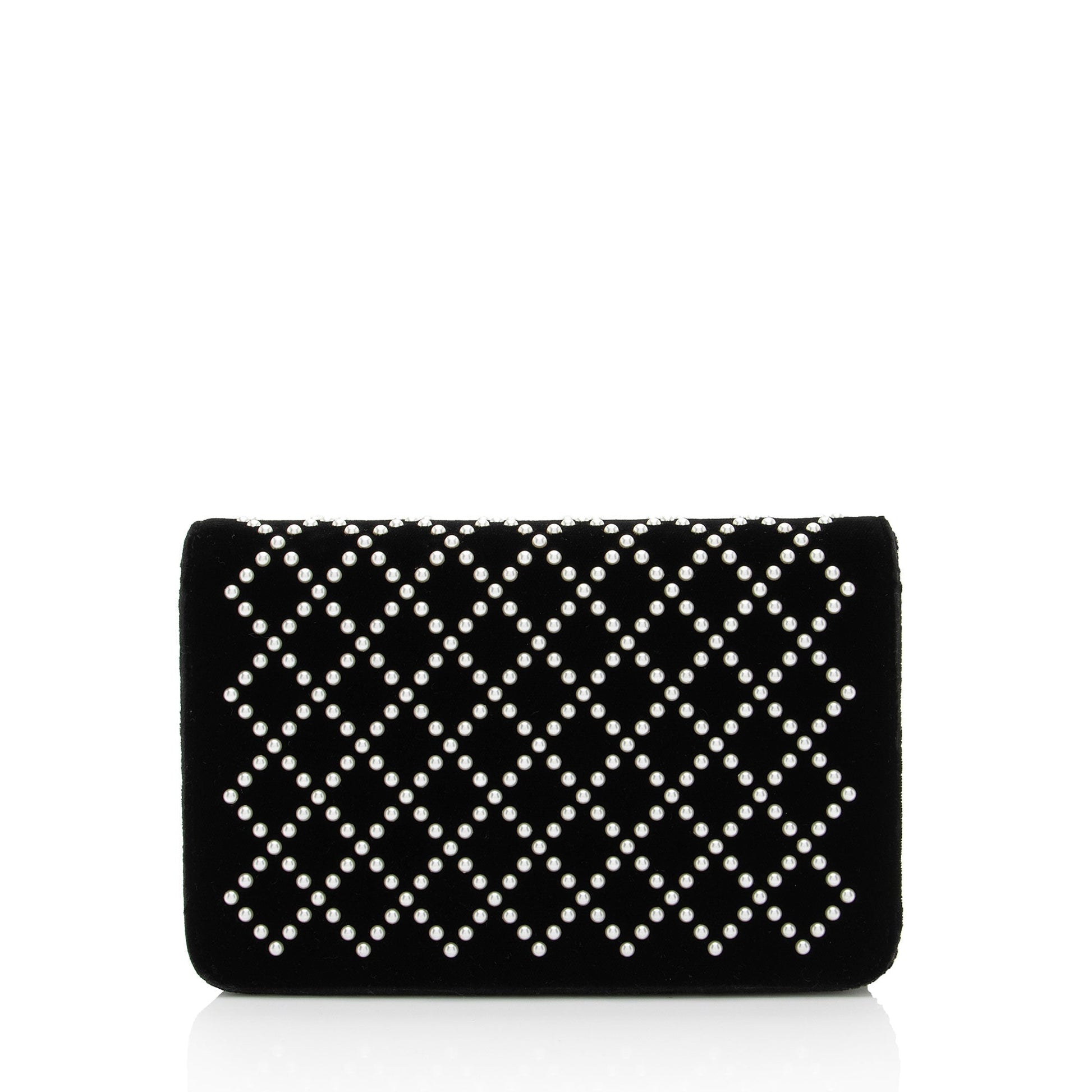 Chanel Velvet Pearl Embellished on SHF-aGIZaD Wallet Case