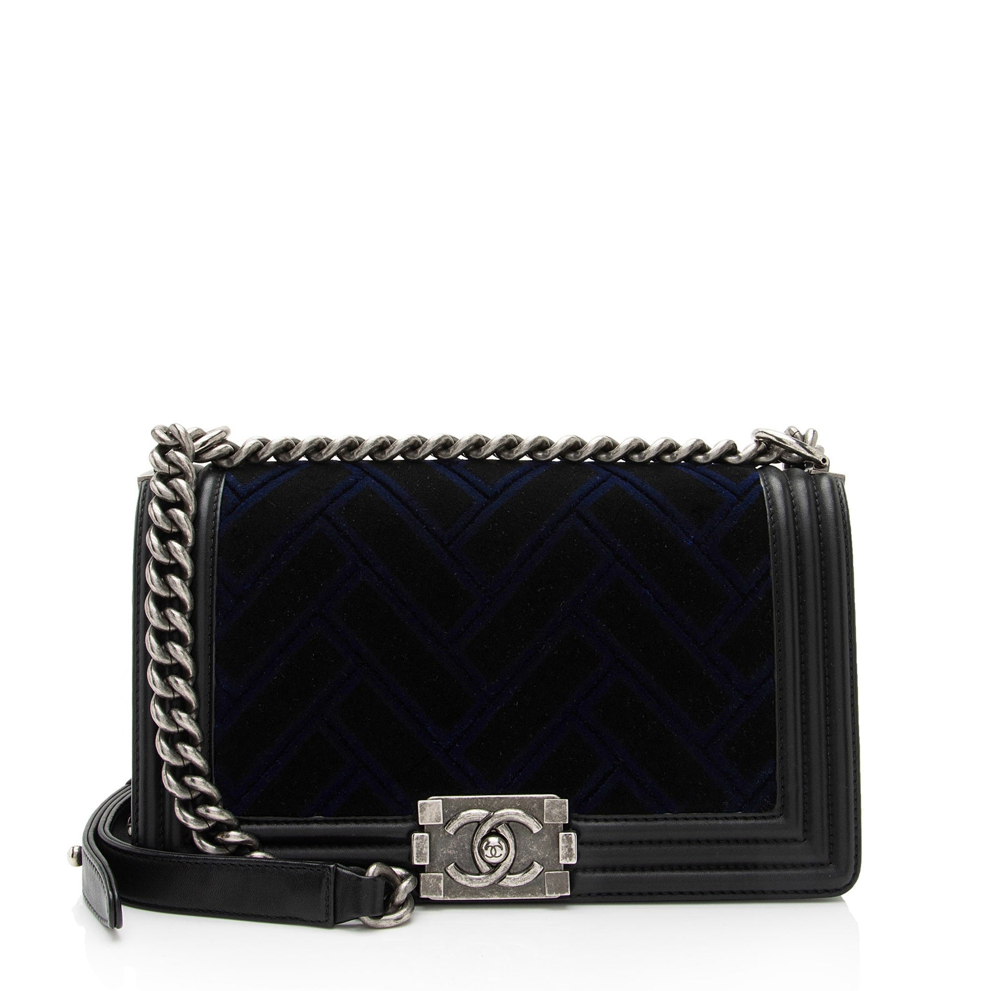 Chanel Velvet Quilted Old Boy SHF-yjKLJH Handbag