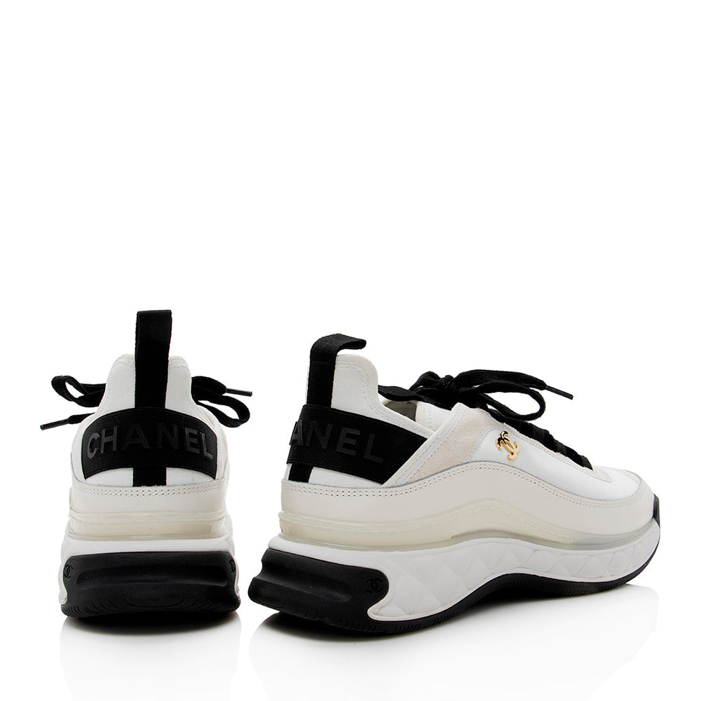 Chanel Velvet & Calfskin CC Sneakers Size 10.5 / 40.5 (shf ) for Women