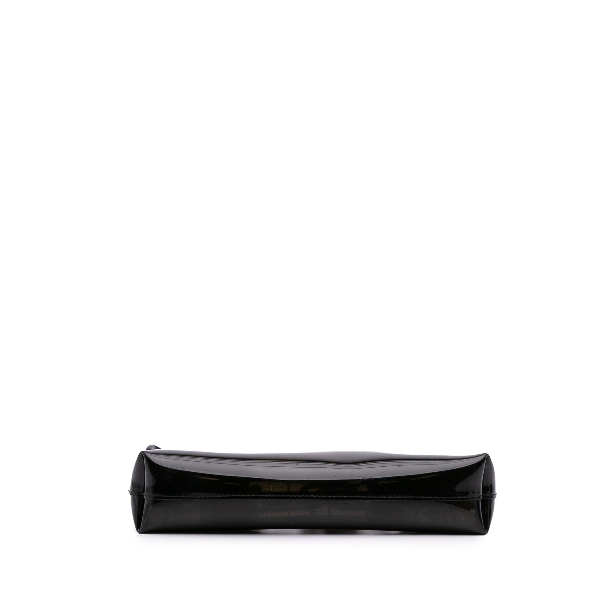 Chanel Vinyl Coco Window Pochette Clutch Bag