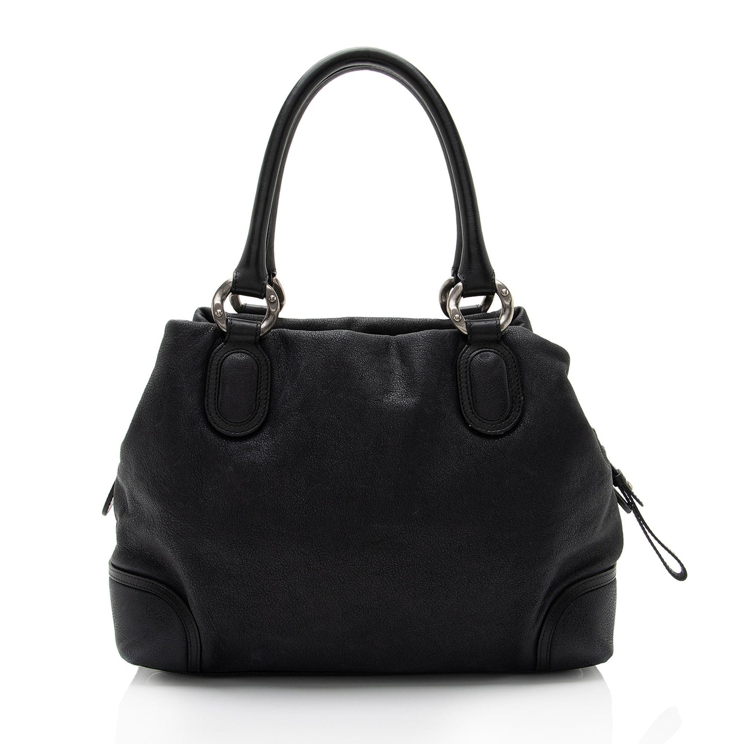Chanel Washed Grained Calfskin CC Cup Satchel Bag