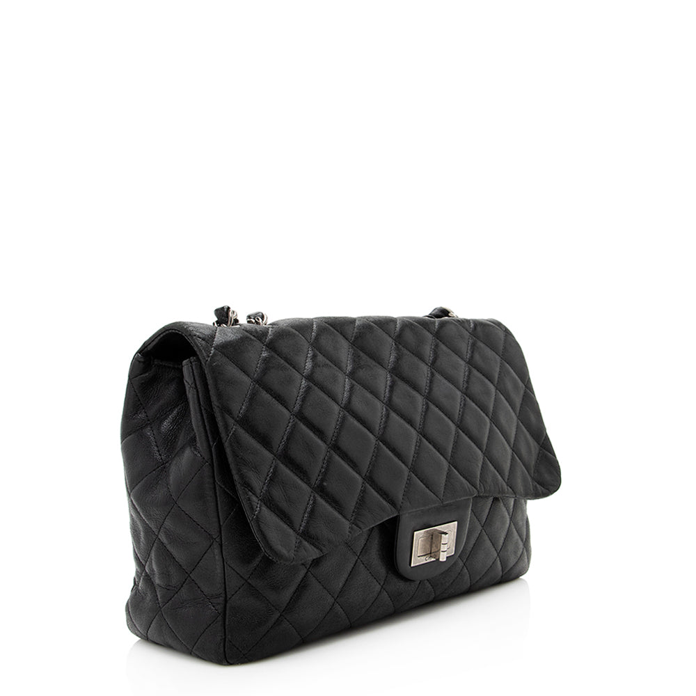 Chanel Washed Lambskin Hybrid Reissue Jumbo Single Shoulder Bag