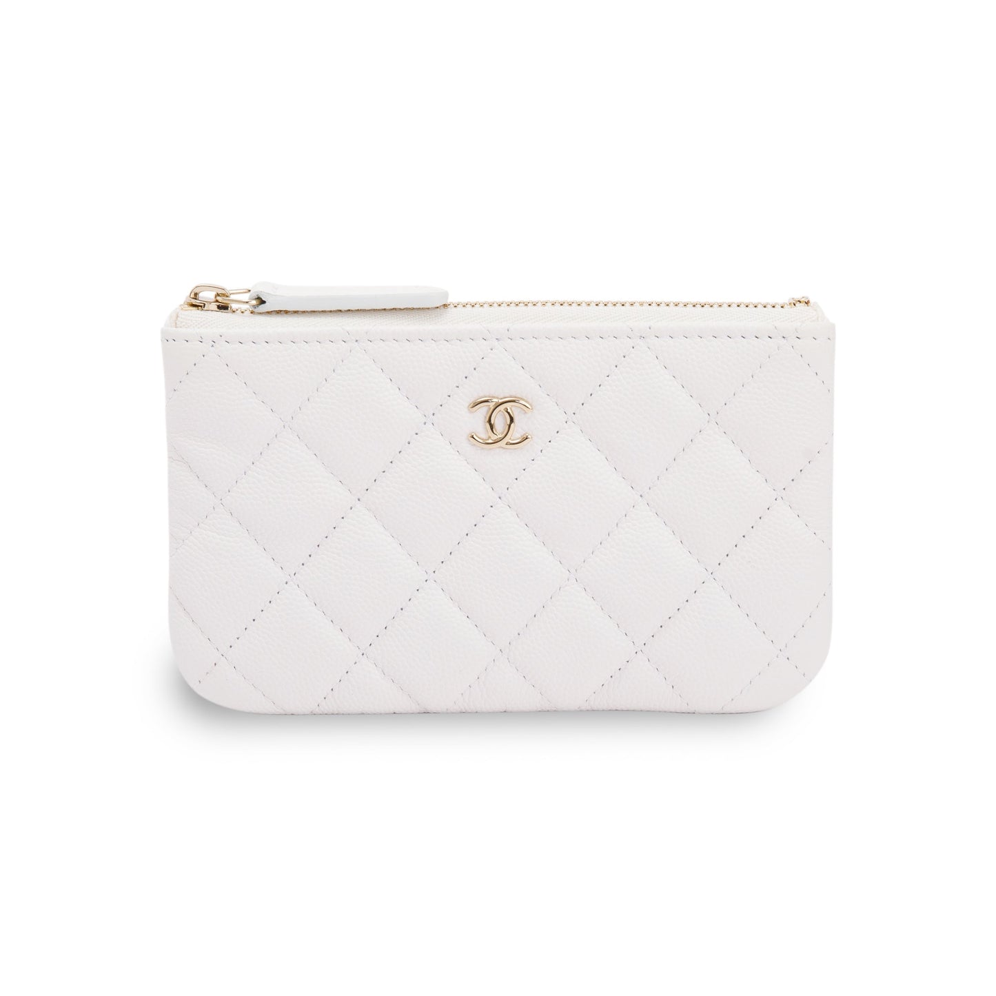 Chanel Caviar Classic O White Travel Bag