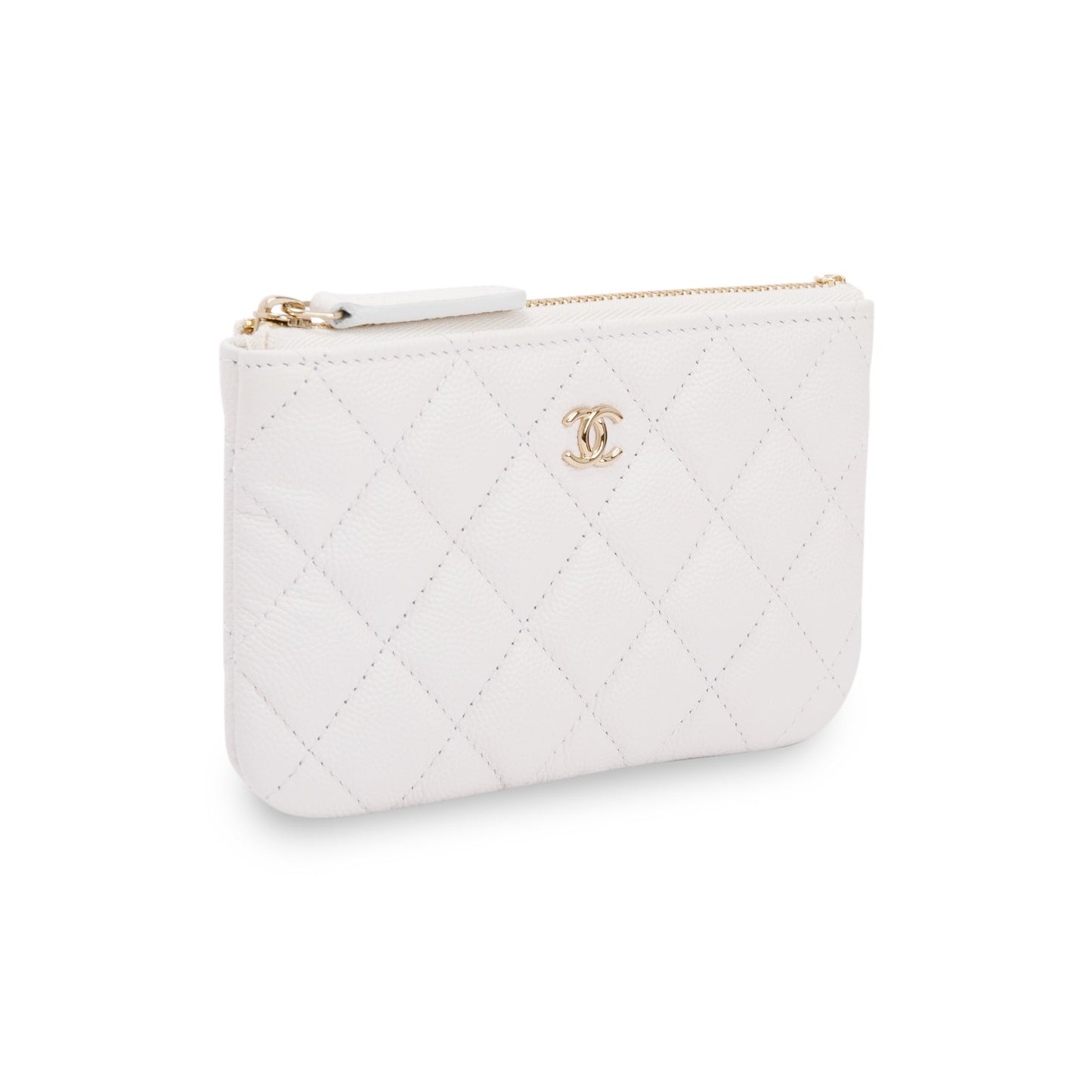 Chanel Caviar Classic O White Travel Bag