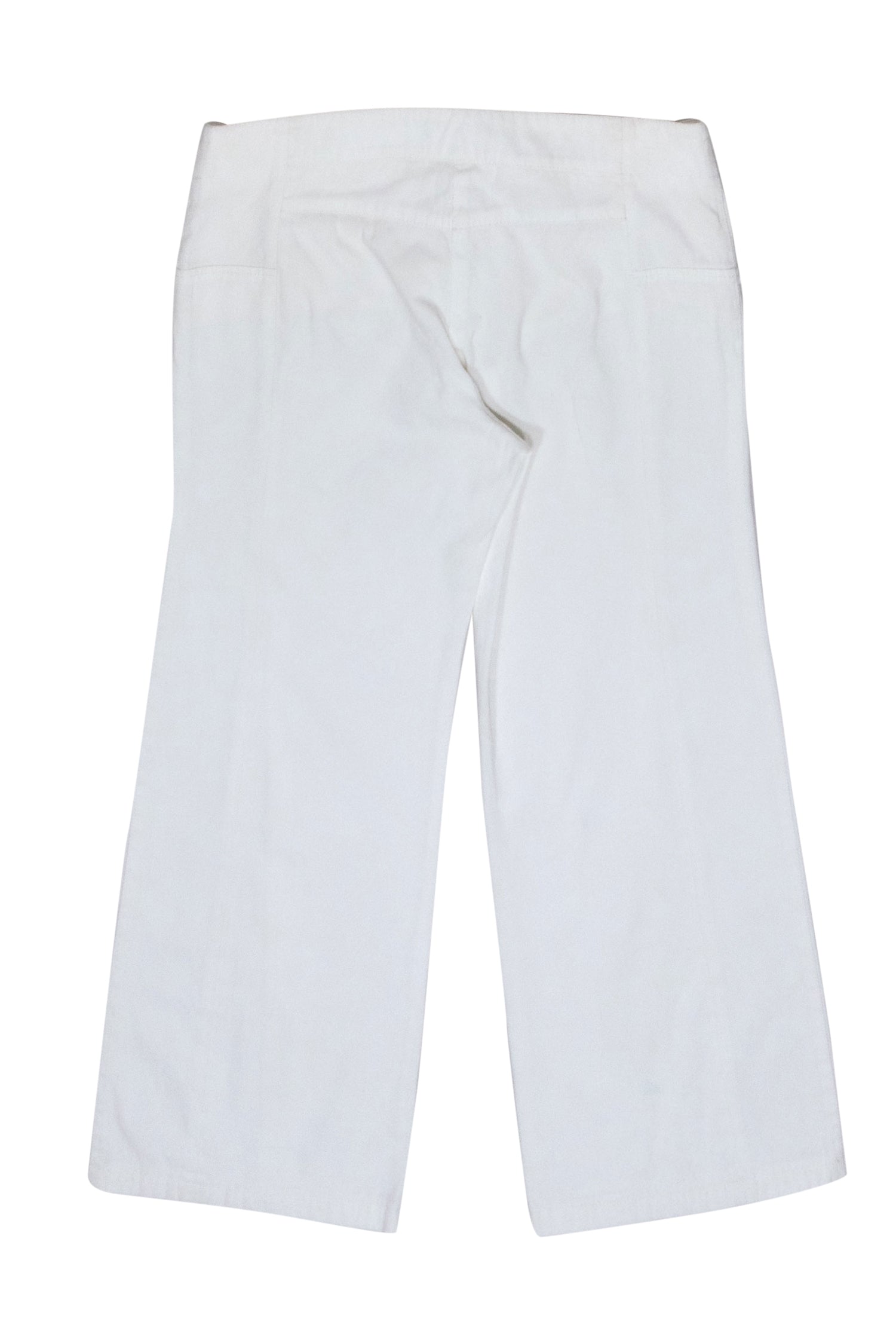 Chanel - White Cropped Denim Pants Sz