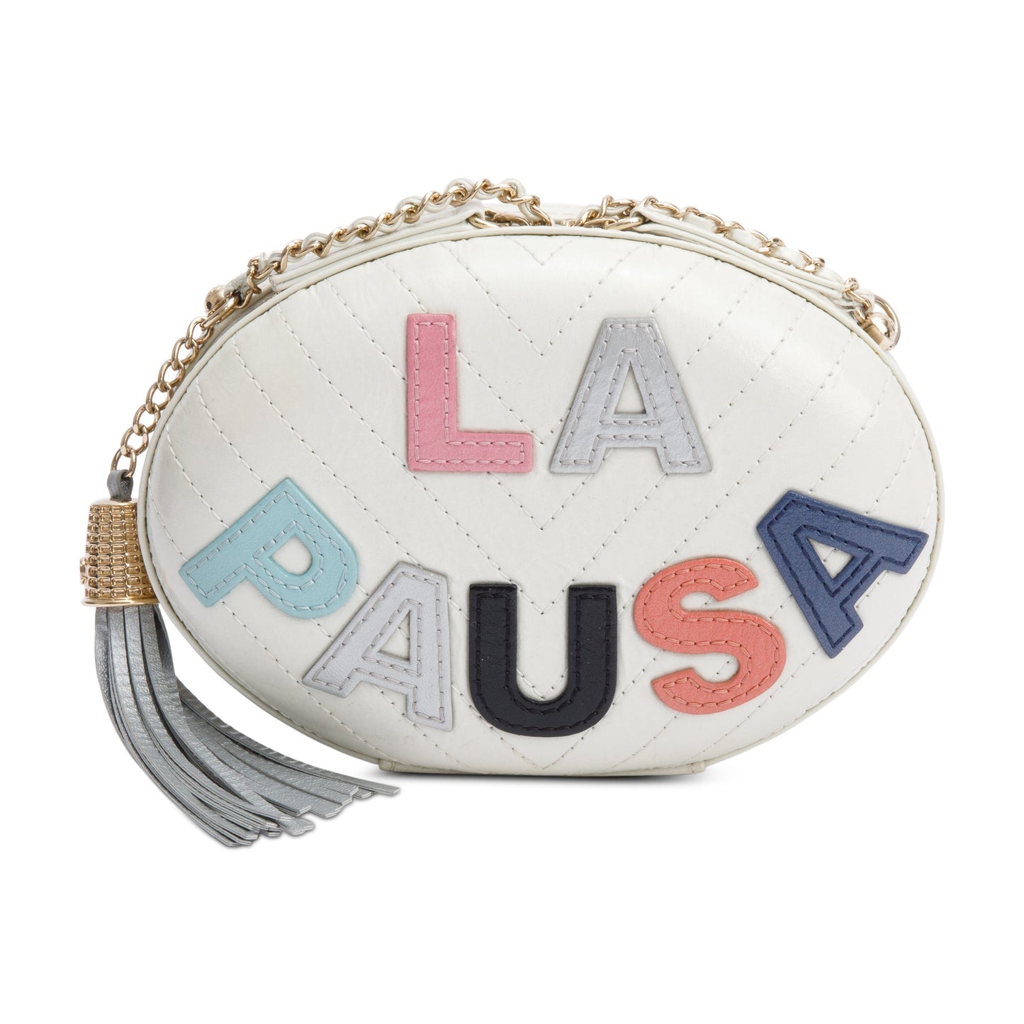Chanel La Pausa Tassel Leather Calfskin White Multicolor Travel Bag