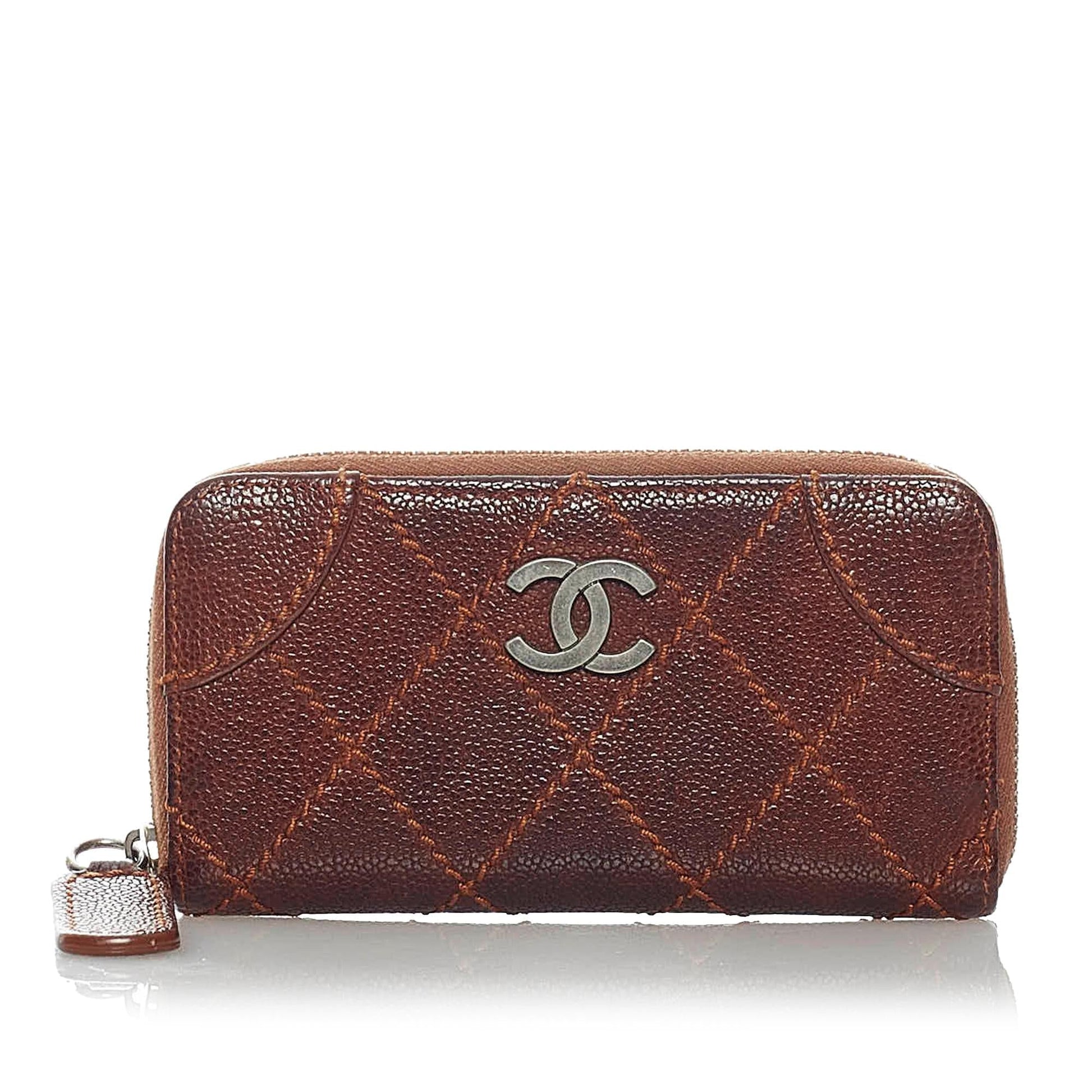 Chanel Wild Stitch Caviar Coin SHG Leather Handbag