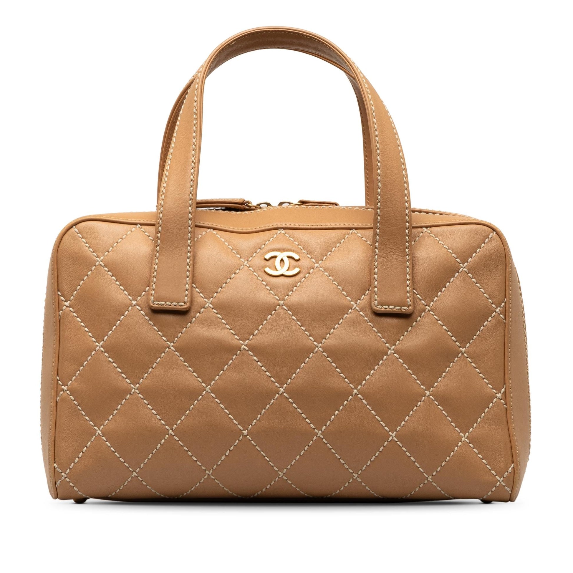 Chanel Wild Stitch Lambskin SHG-X7qxHU Handbag