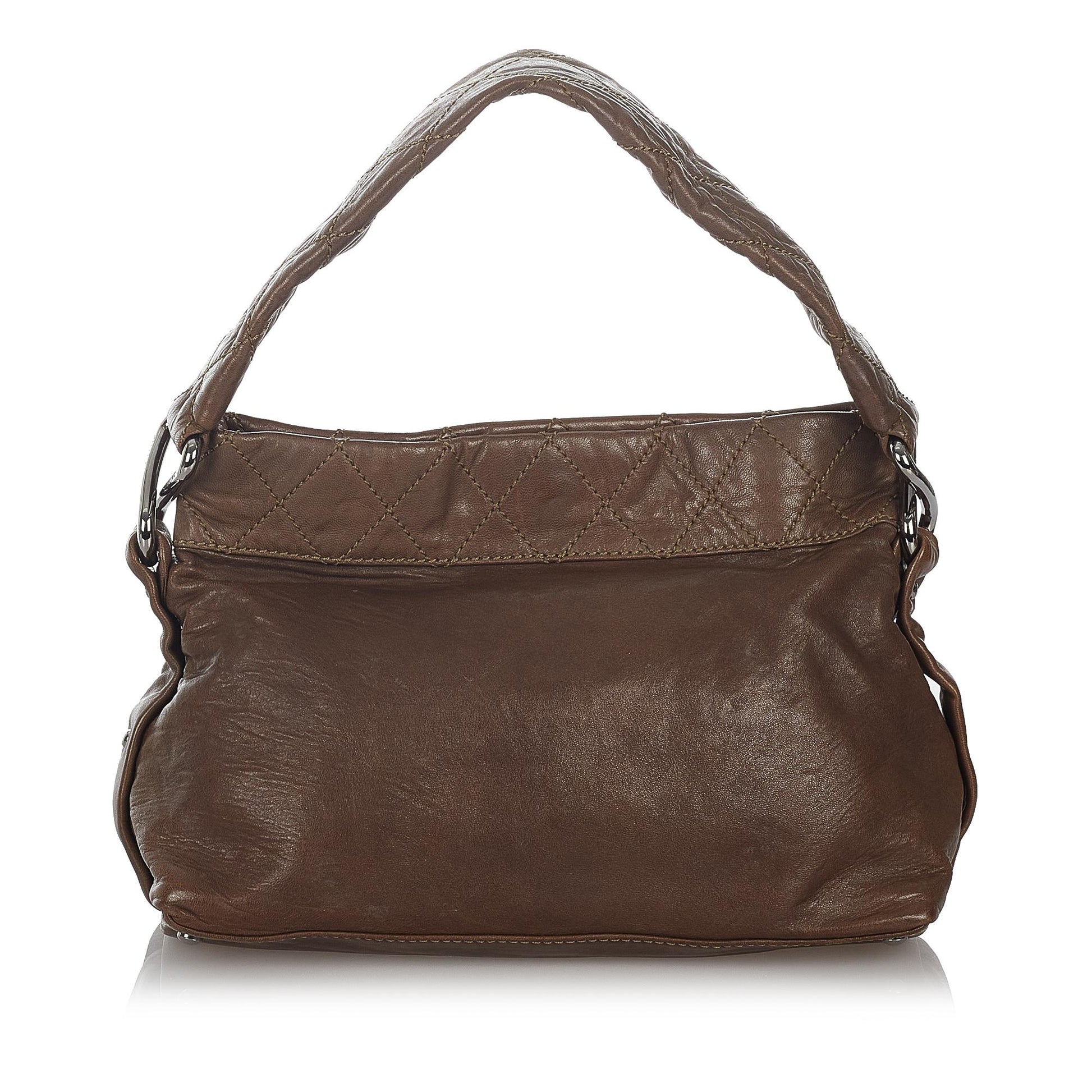 Chanel Wild Stitch Lambskin SHG Leather Shoulder Bag