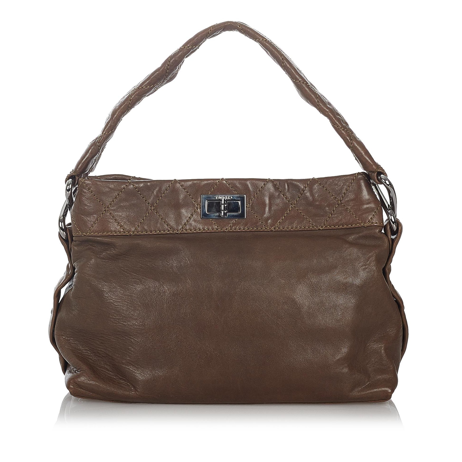 Chanel Wild Stitch Lambskin SHG Leather Shoulder Bag