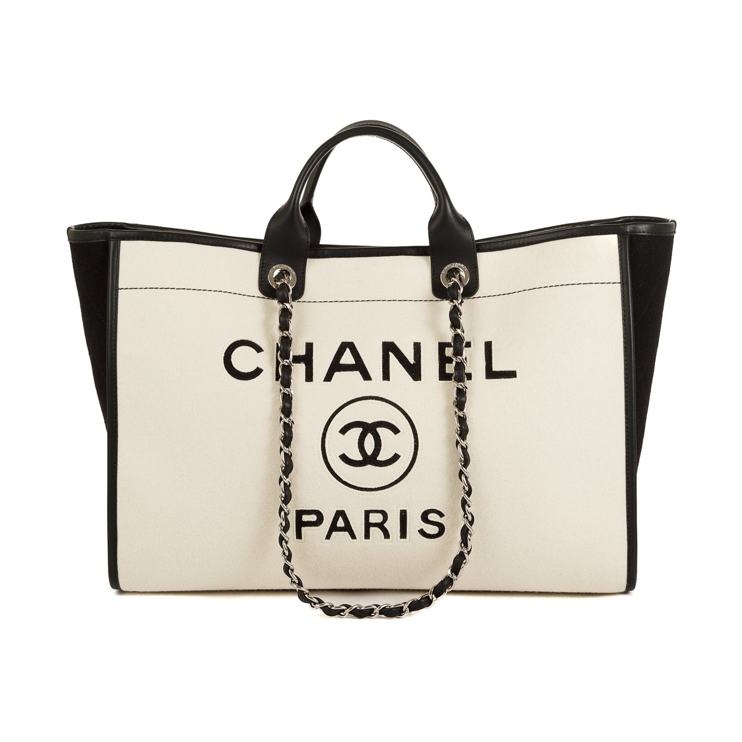 Chanel Wool Felt Deauville Travel Bag