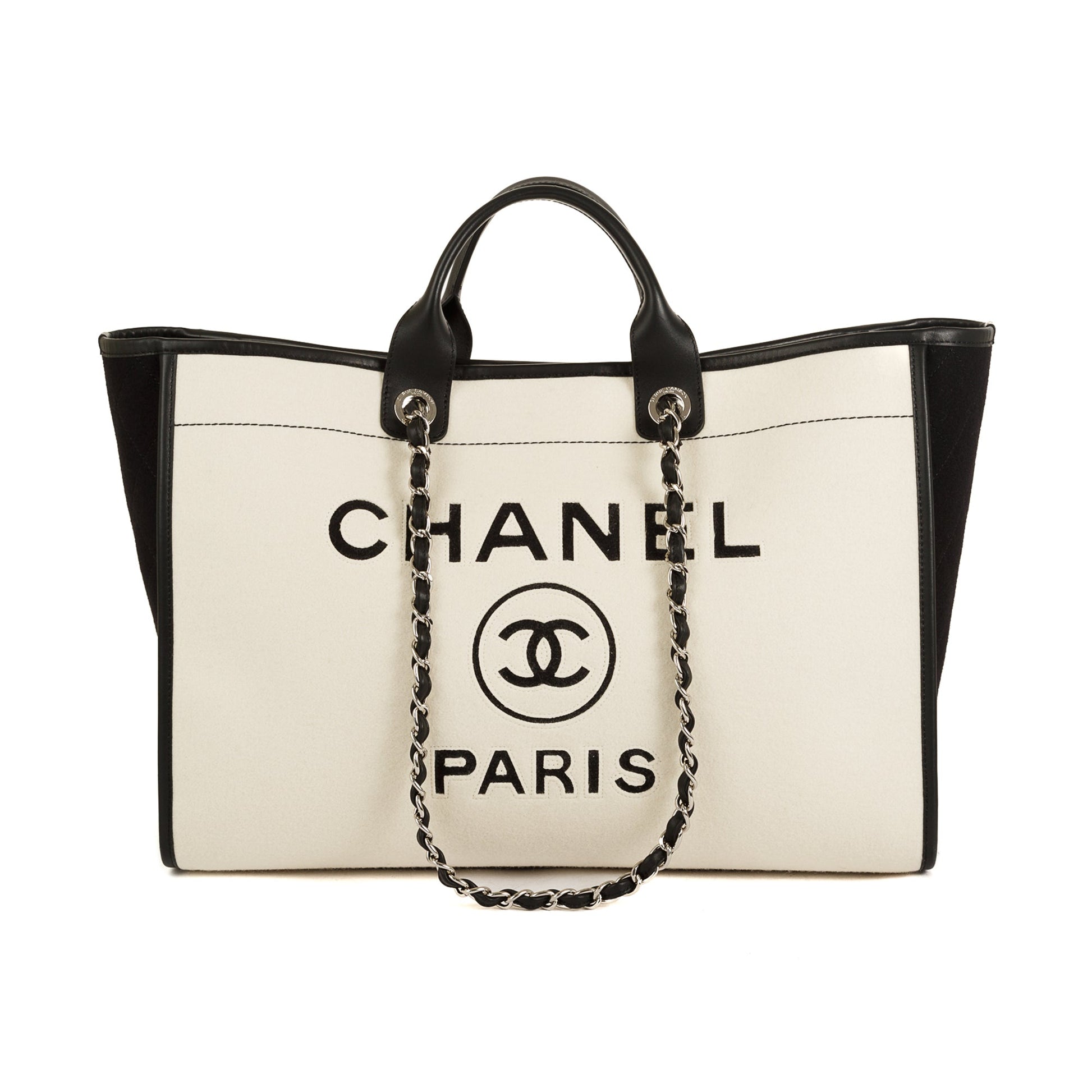 Chanel Wool Felt Deauville Travel Bag