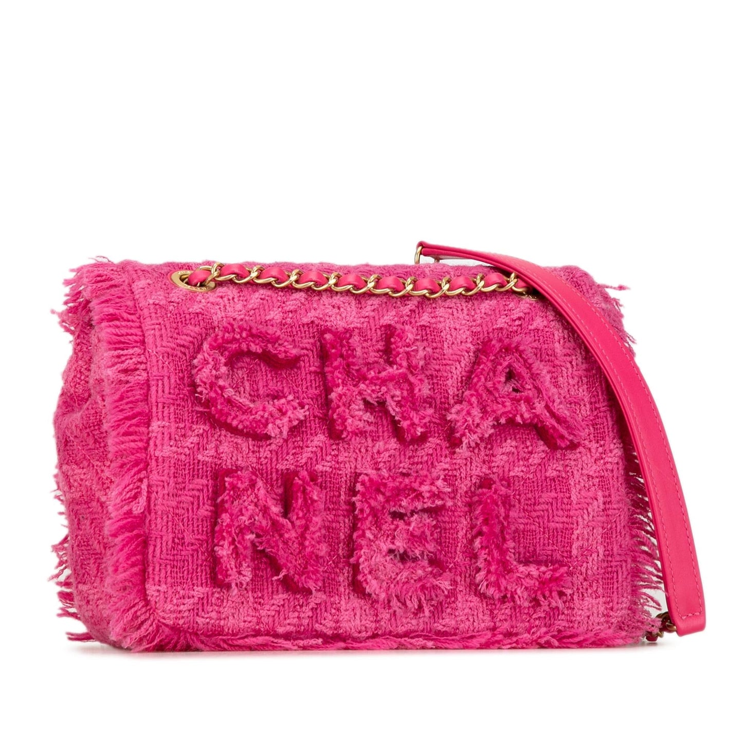 Chanel Wool Tweed Giant Logo Flap Handbag Flap 1
