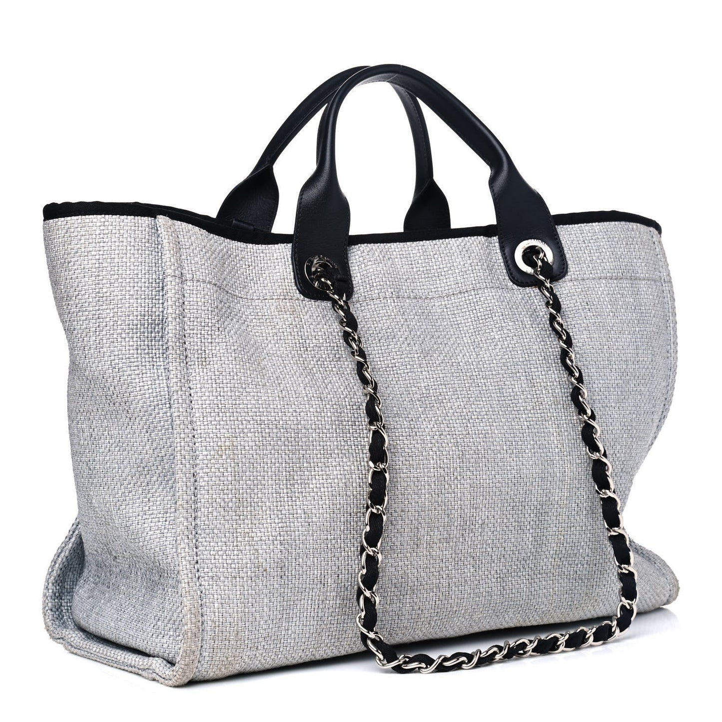 Chanel Woven Straw Raffia Deauville Tote Bag