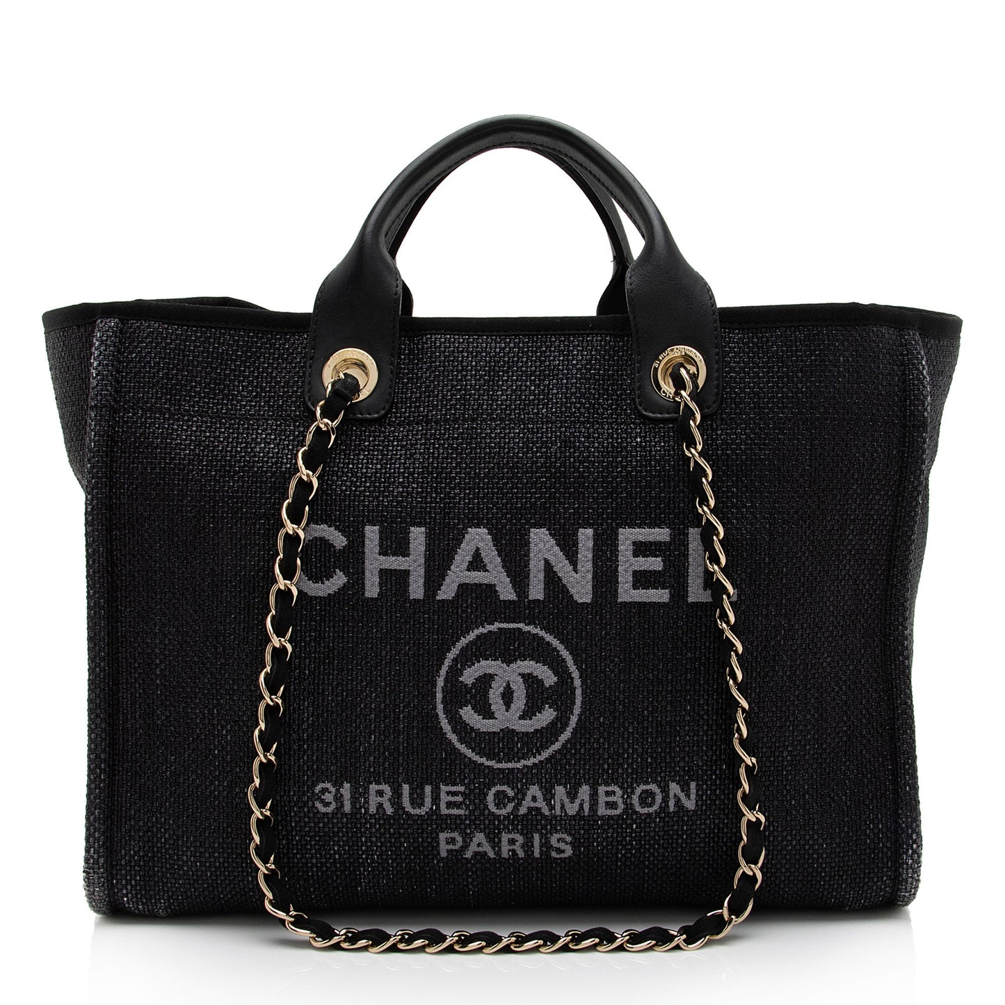 Chanel Woven Straw Deauville SHF-xRiJ8n Tote Bag
