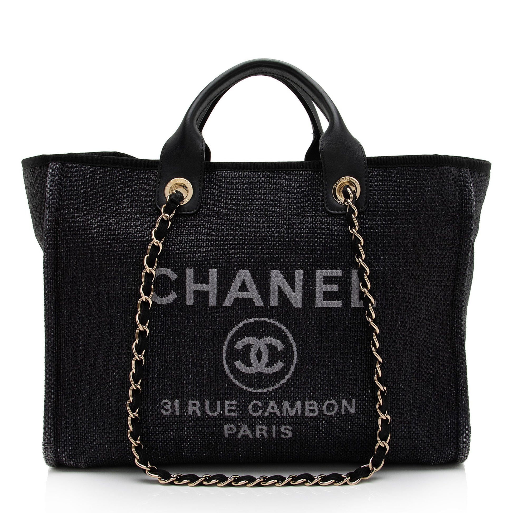Chanel Woven Straw Deauville SHF-xRiJ8n Tote Bag