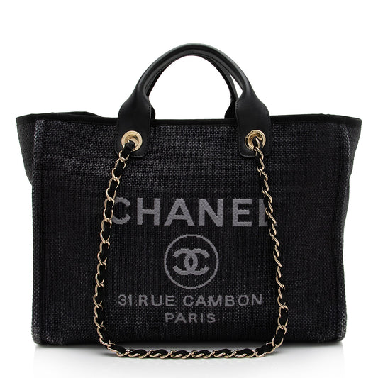 Chanel Woven Straw Deauville SHF-xRiJ8n Tote Bag