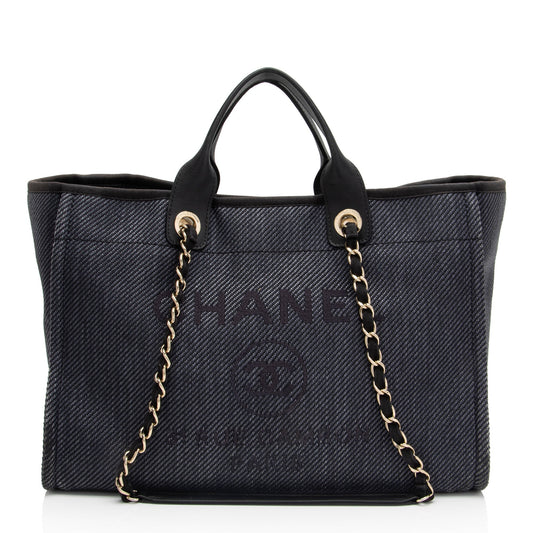 Chanel Woven Straw Deauville SHF-oXD7wn Tote Bag