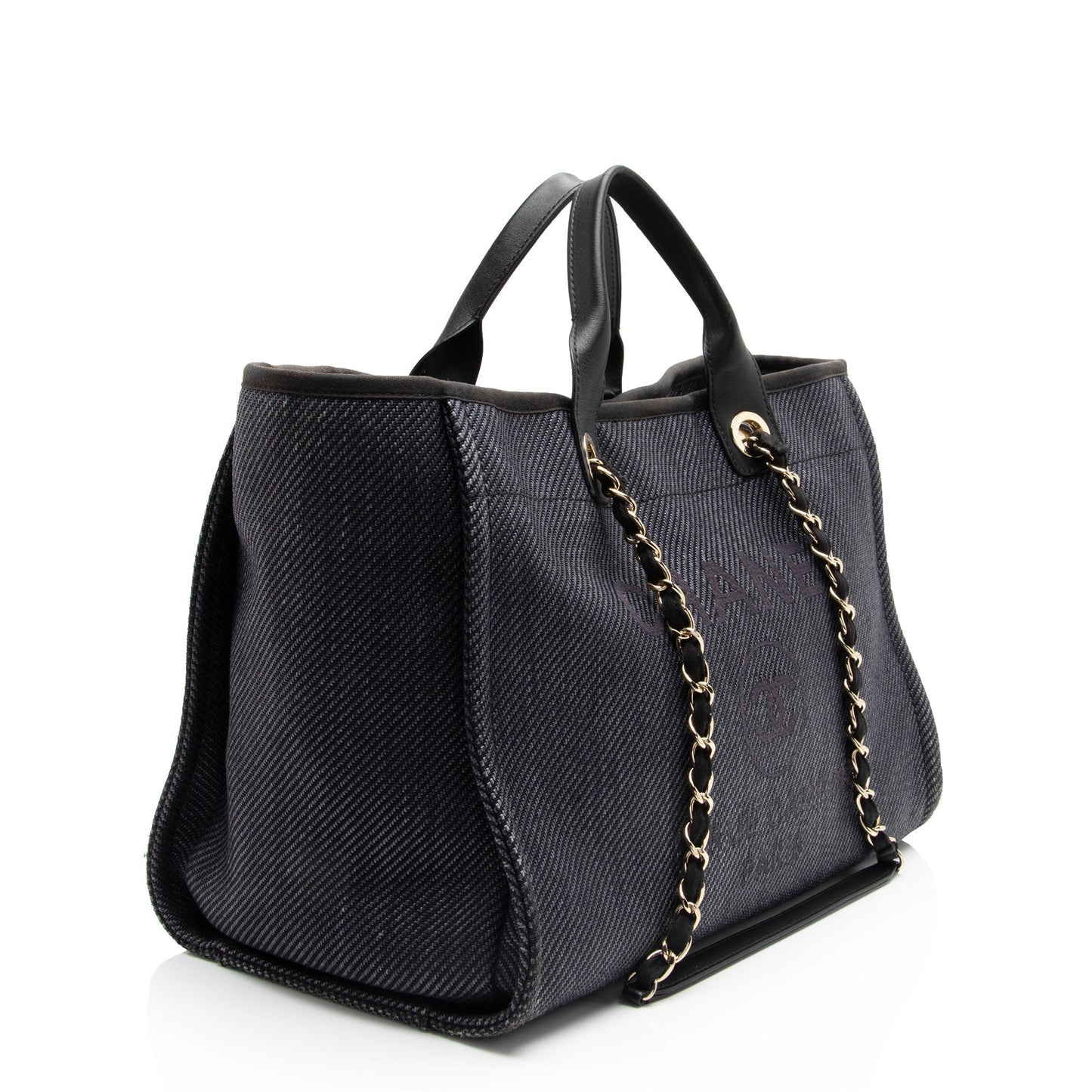 Chanel Woven Straw Deauville SHF-oXD7wn Tote Bag
