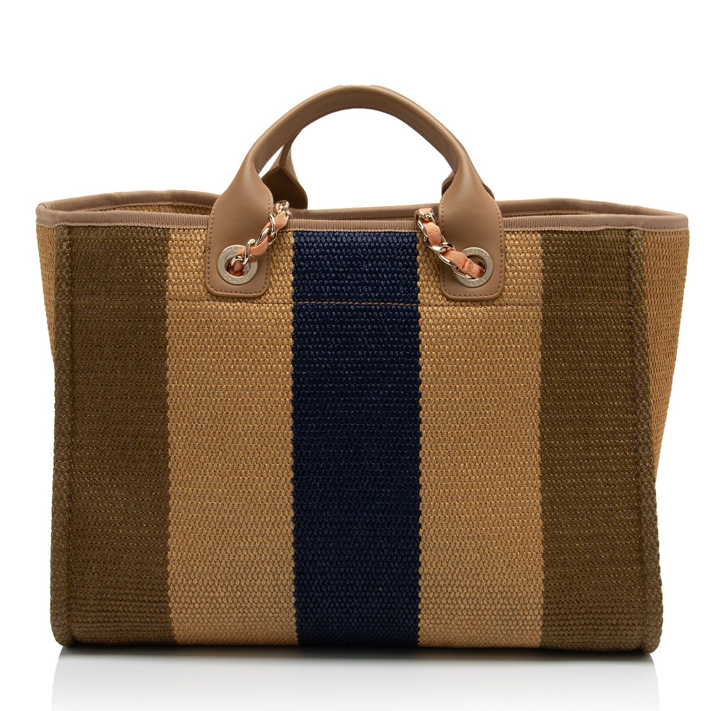 Chanel Woven Straw Deauville SHF-ZWTbfx Tote Bag