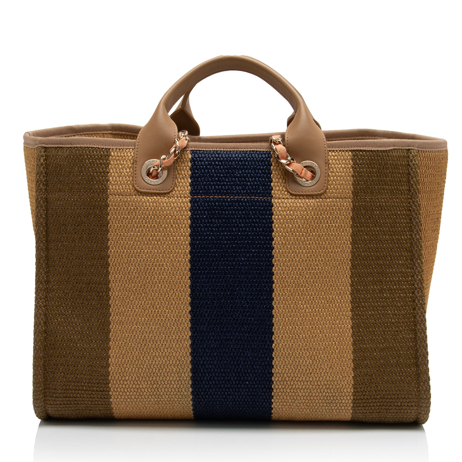 Chanel Woven Straw Deauville SHF-ZWTbfx Tote Bag