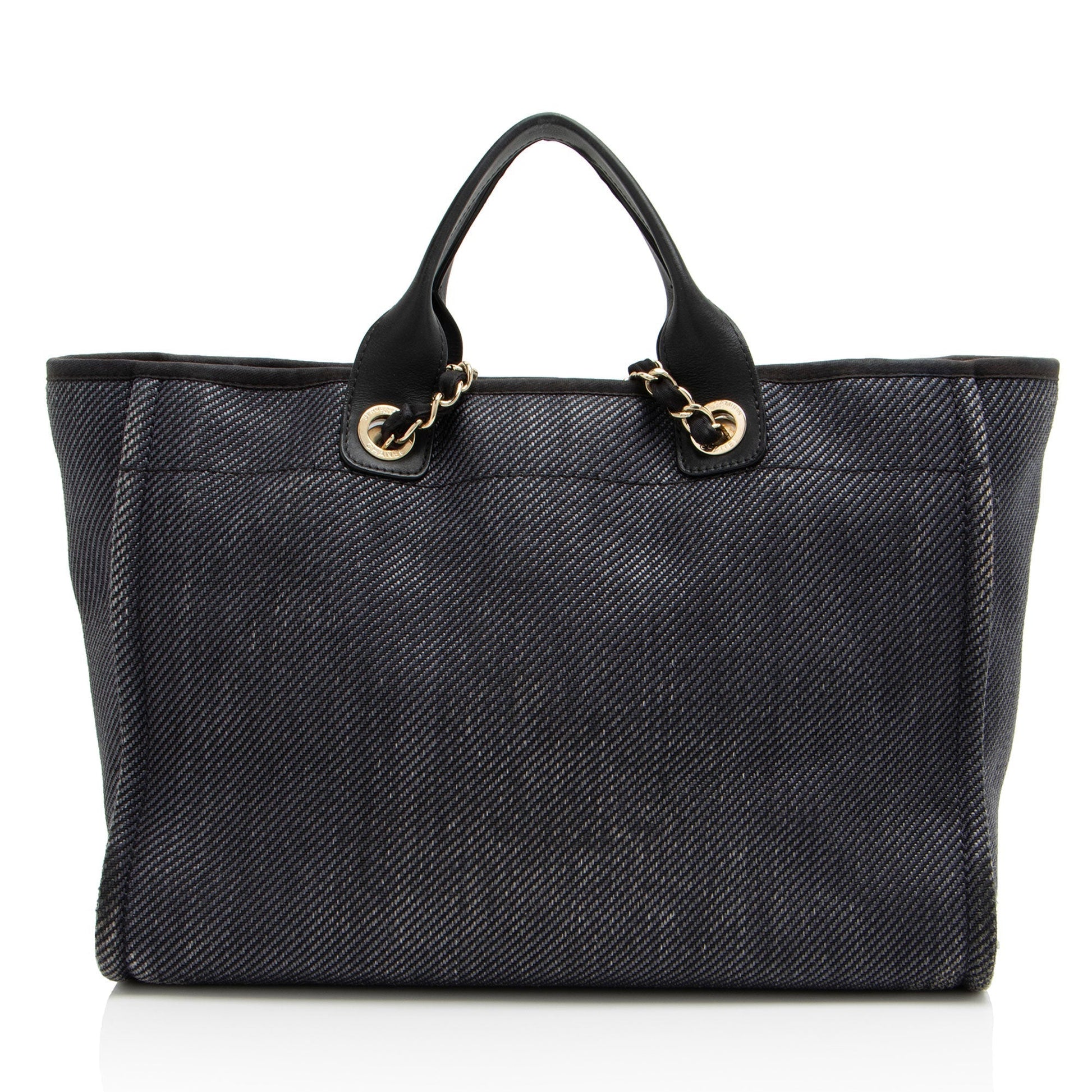 Chanel Woven Straw Deauville Tote Bag