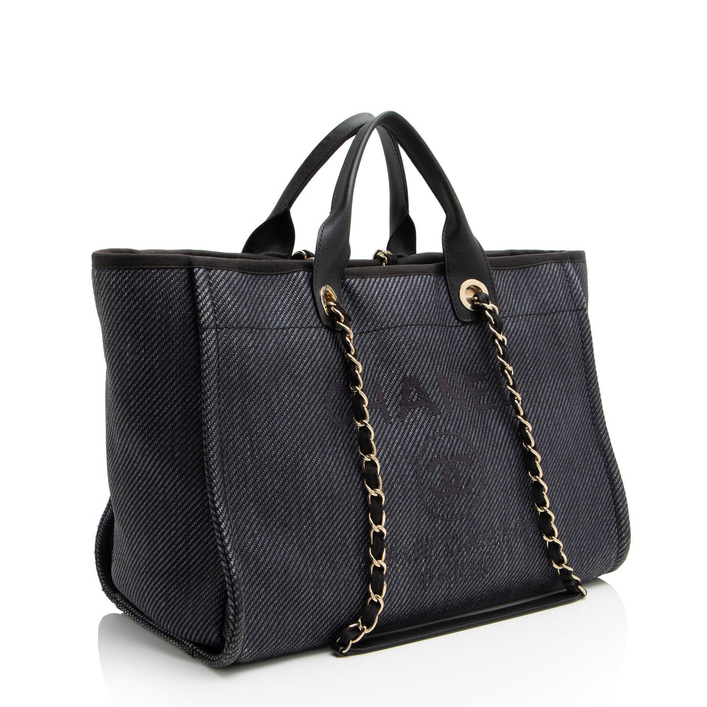Chanel Woven Straw Deauville Tote Bag