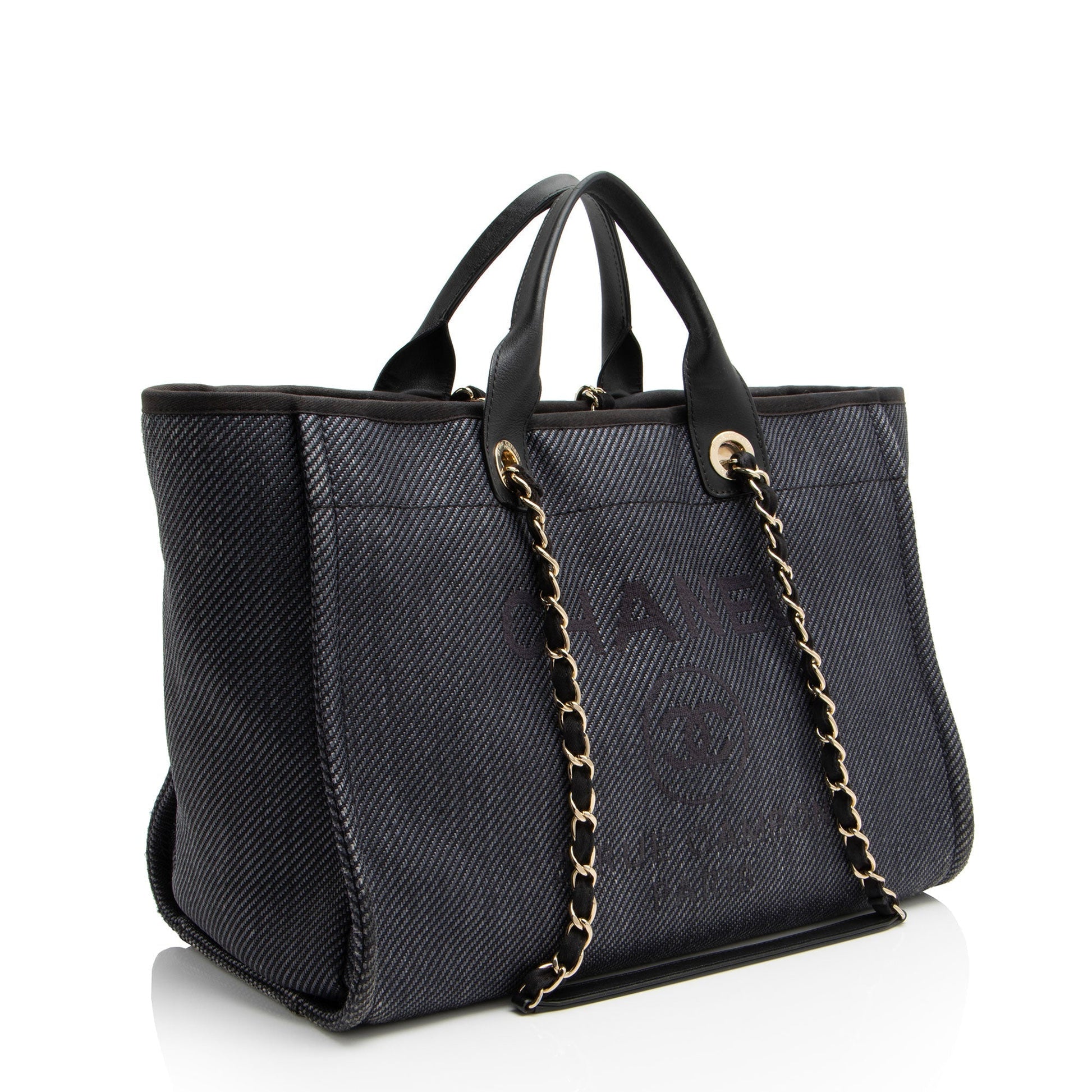 Chanel Woven Straw Deauville Tote Bag