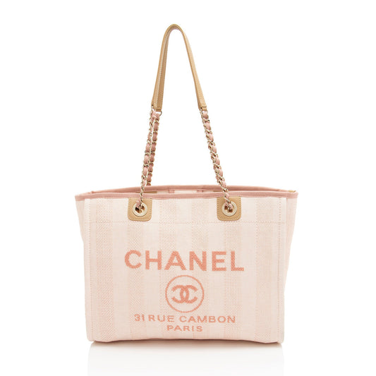 Chanel Woven Straw Deauville Small Tote Bag Shf Vwuyhk