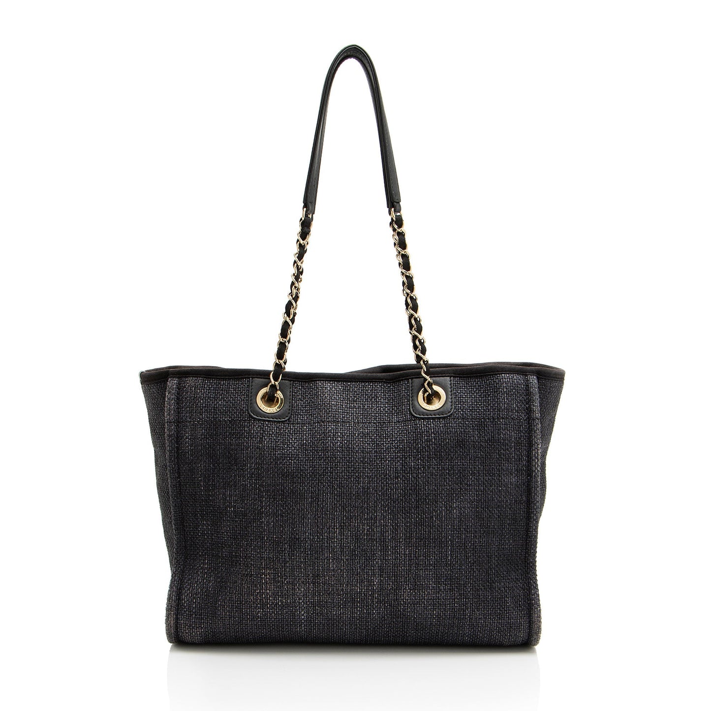 Chanel Woven Straw Deauville Small Tote Bag