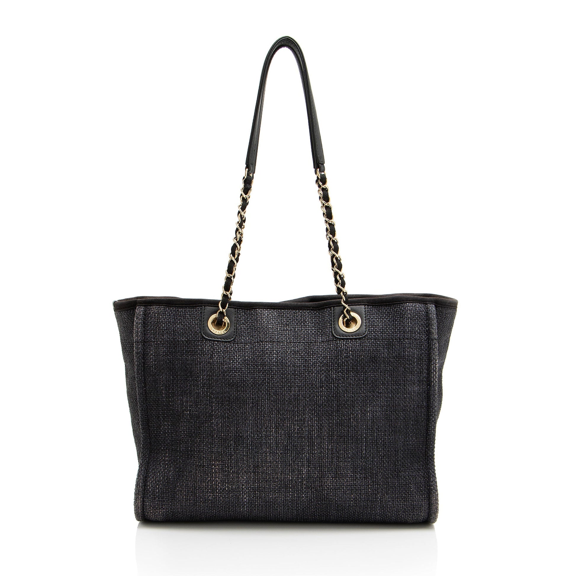 Chanel Woven Straw Deauville Small Tote Bag