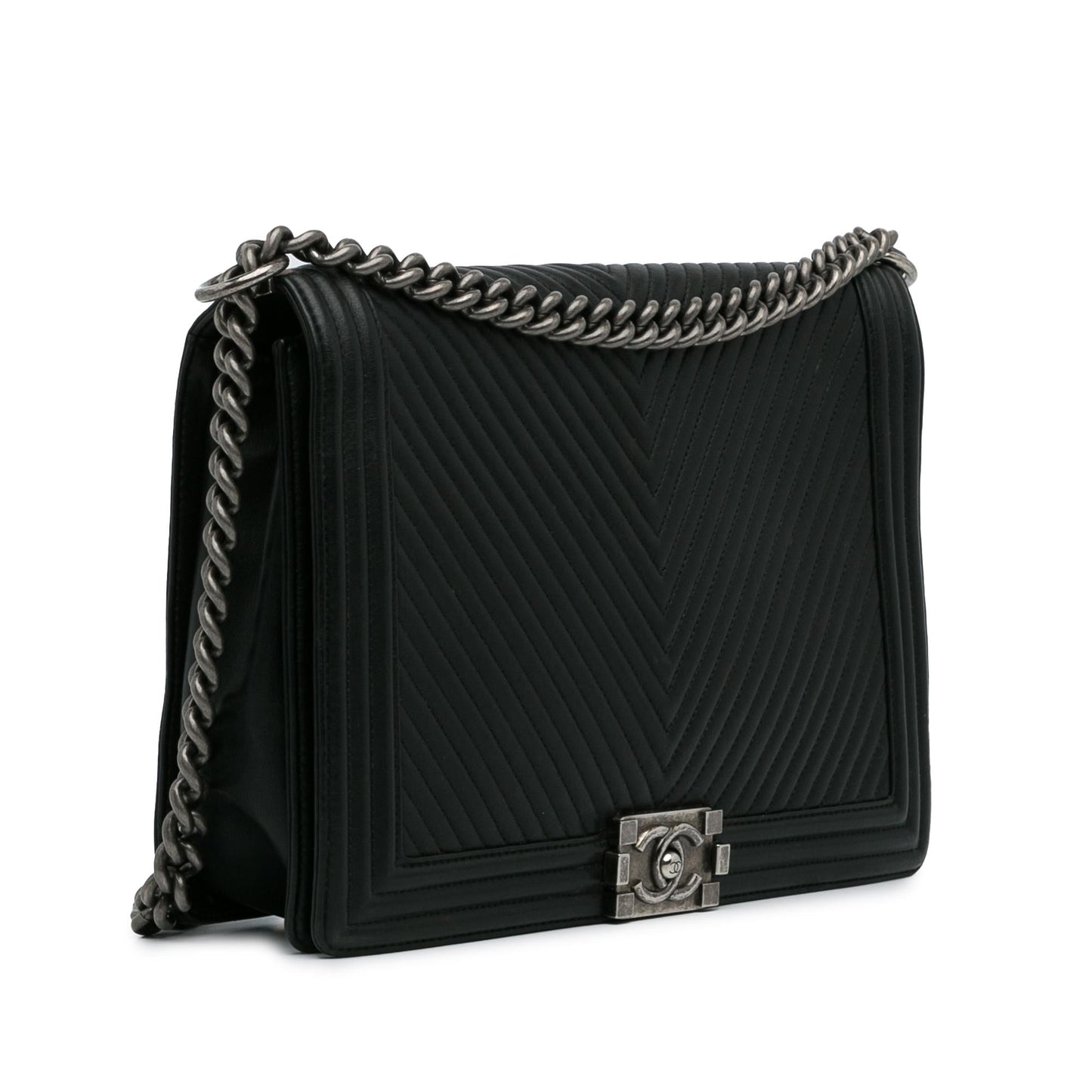 Chanel XL Chevron Boy Flap SHG-WQzfRD Handbag