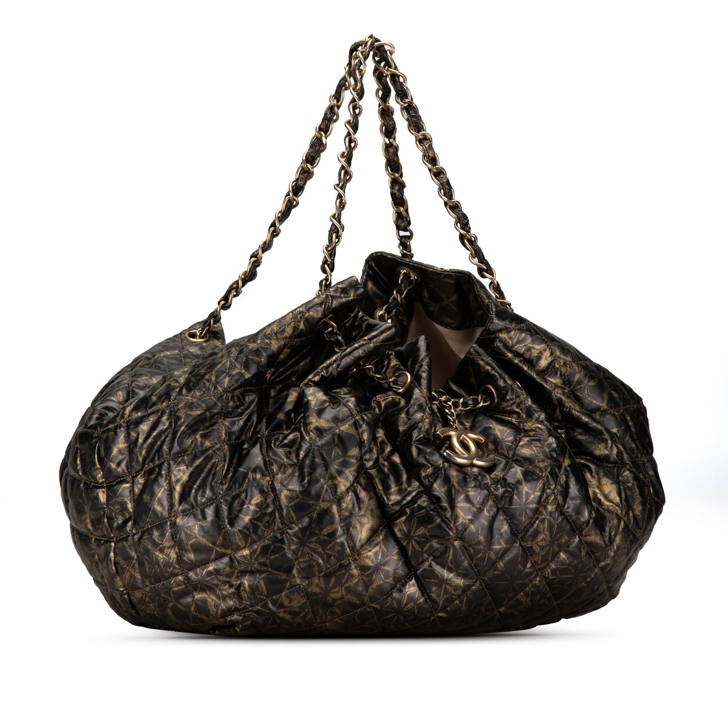 Chanel XL Printed Nylon Cabas Spirit SHG-Ewd3Kn Tote Bag