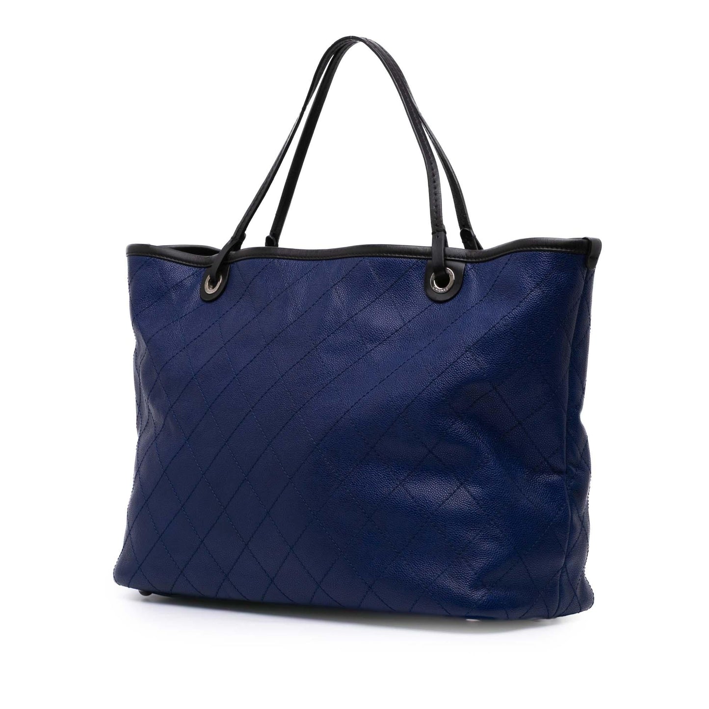 Chanel XL Quilted Caviar Shopping Fever Tote Bag