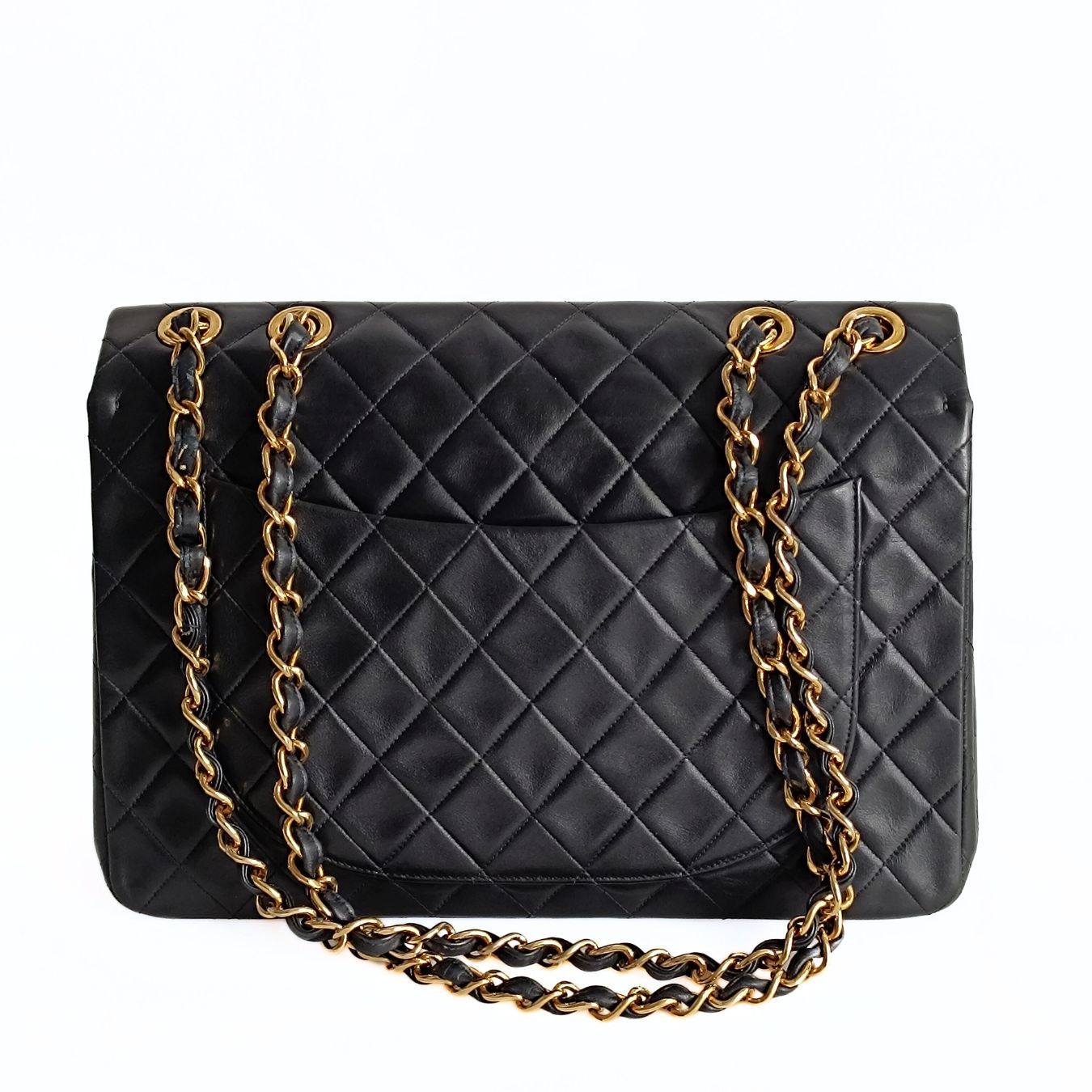 Chanel Chanel Chanel borsa a tracolla Dekamatrasse  Maxi in pelle nera