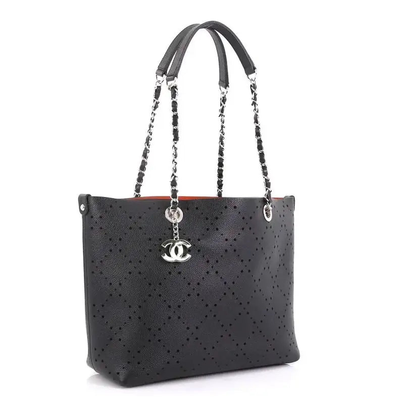 Chanel CAVIAR SHOPPING Small Leather Tote Bag