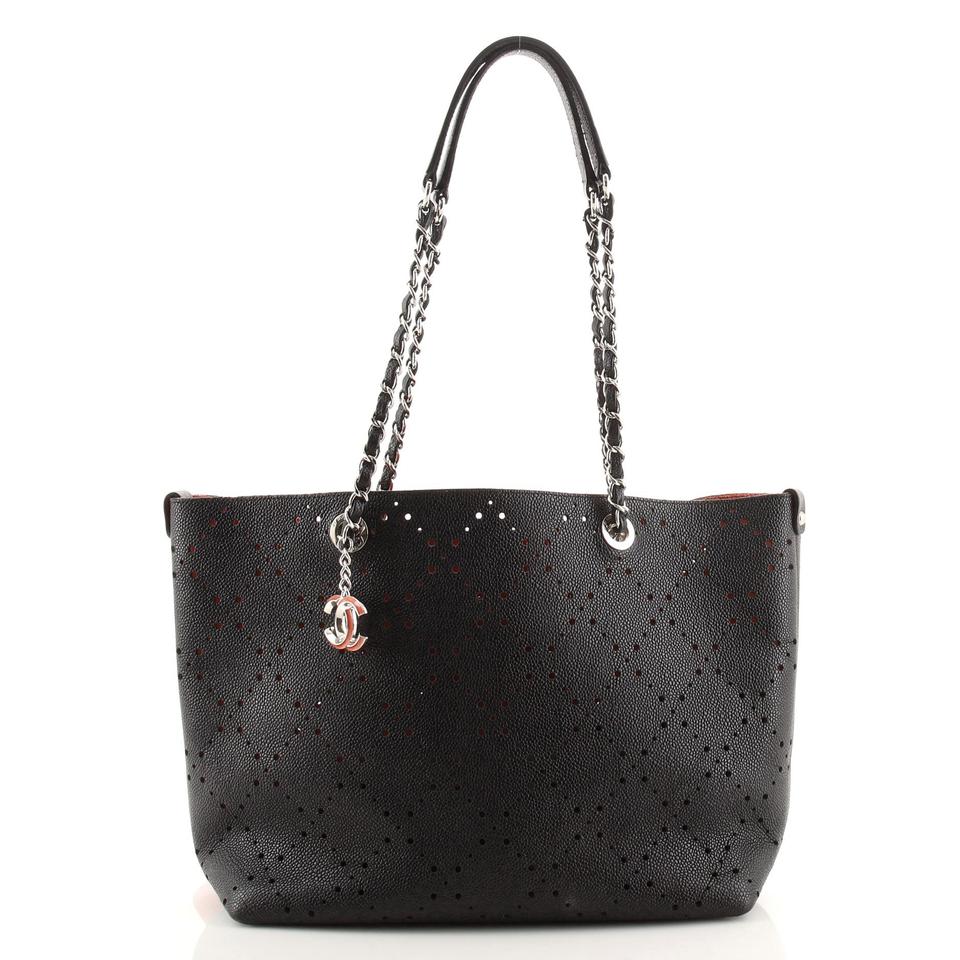 Chanel CAVIAR SHOPPING Small Leather Tote Bag