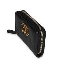 Chanel Quilted Lambskin 19 Zip-Around Coin Purse Wallet Case