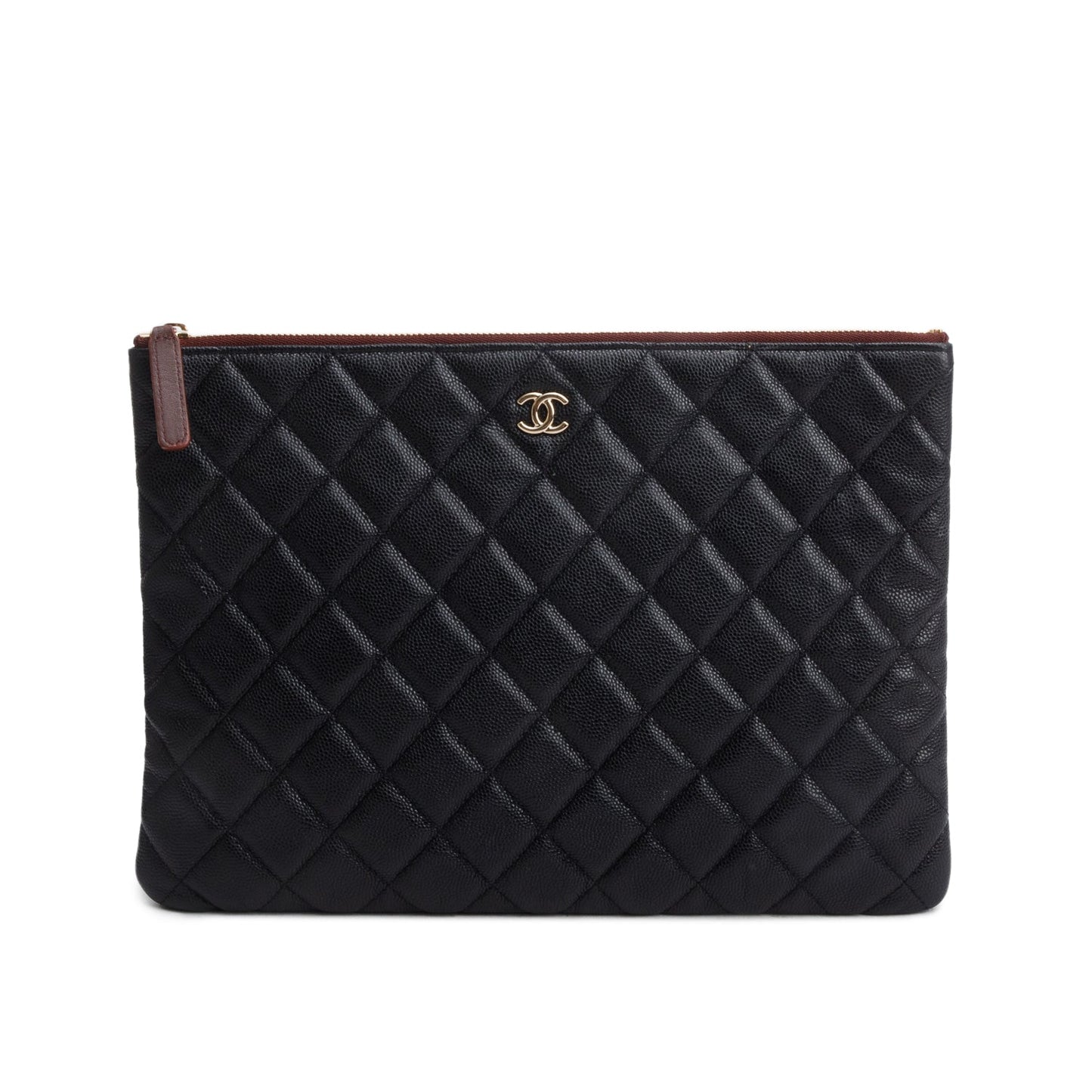 Chanel Caviar Quilted O Black Travel Bag