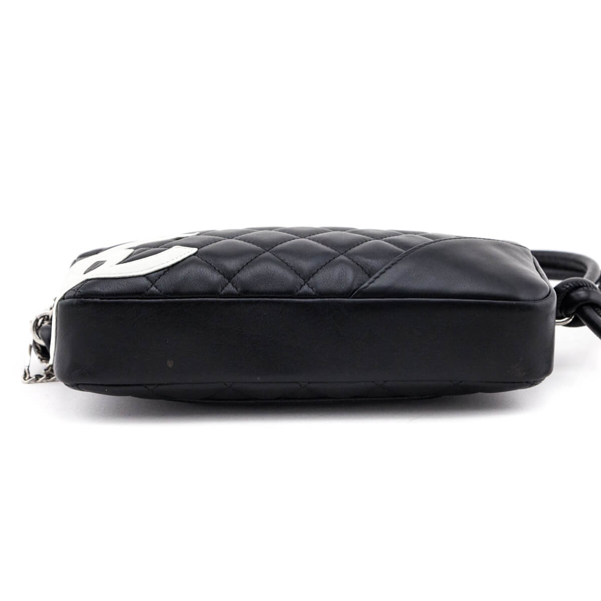 Chanel Black & White Quilted Calfskin Cambon Pochette