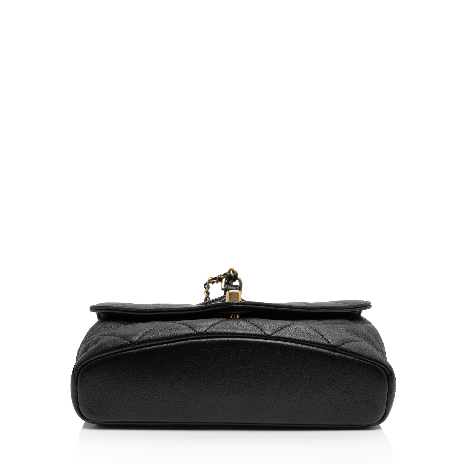 Chanel¬†Calfskin Quilted Carry With Chic Flap Waist Bag (SHF-zM1SNQ)