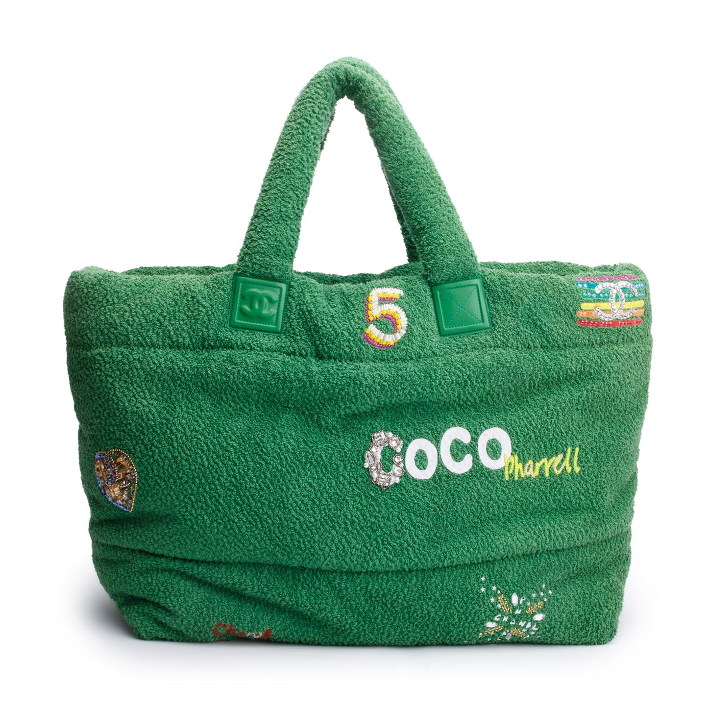 Chanel x Pharrell Williams Terry Cloth Green Travel Bag